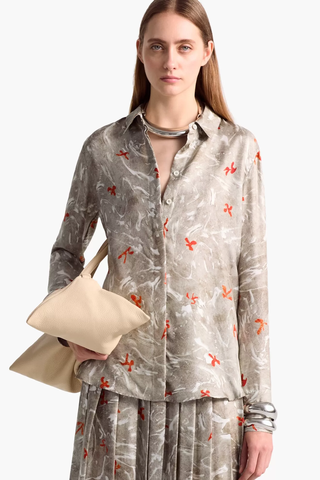 Clearance Altuzarra Chika Top SmokedGlassMarbled