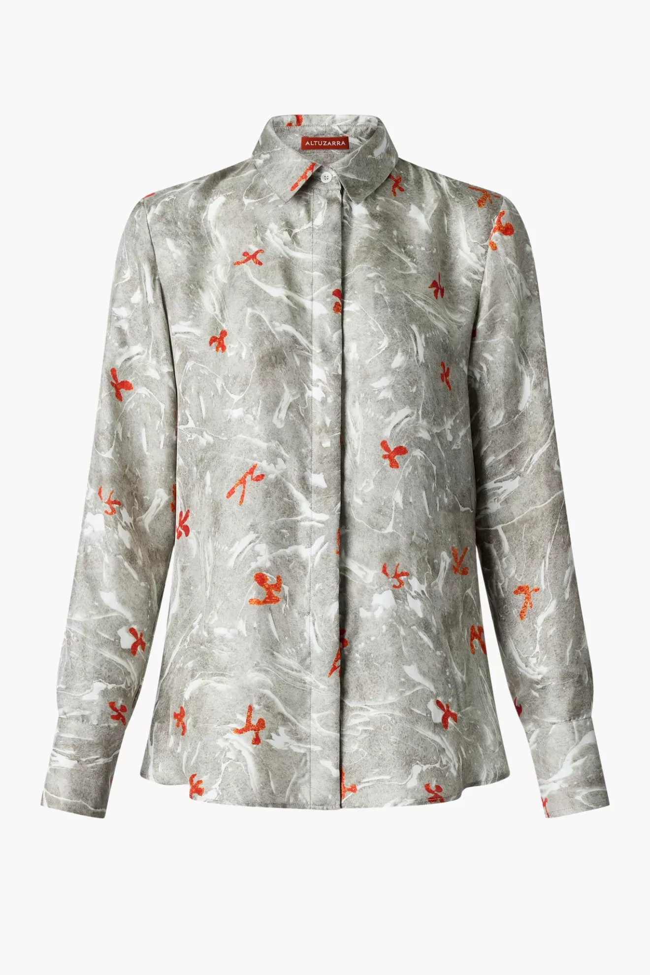 Clearance Altuzarra Chika Top SmokedGlassMarbled