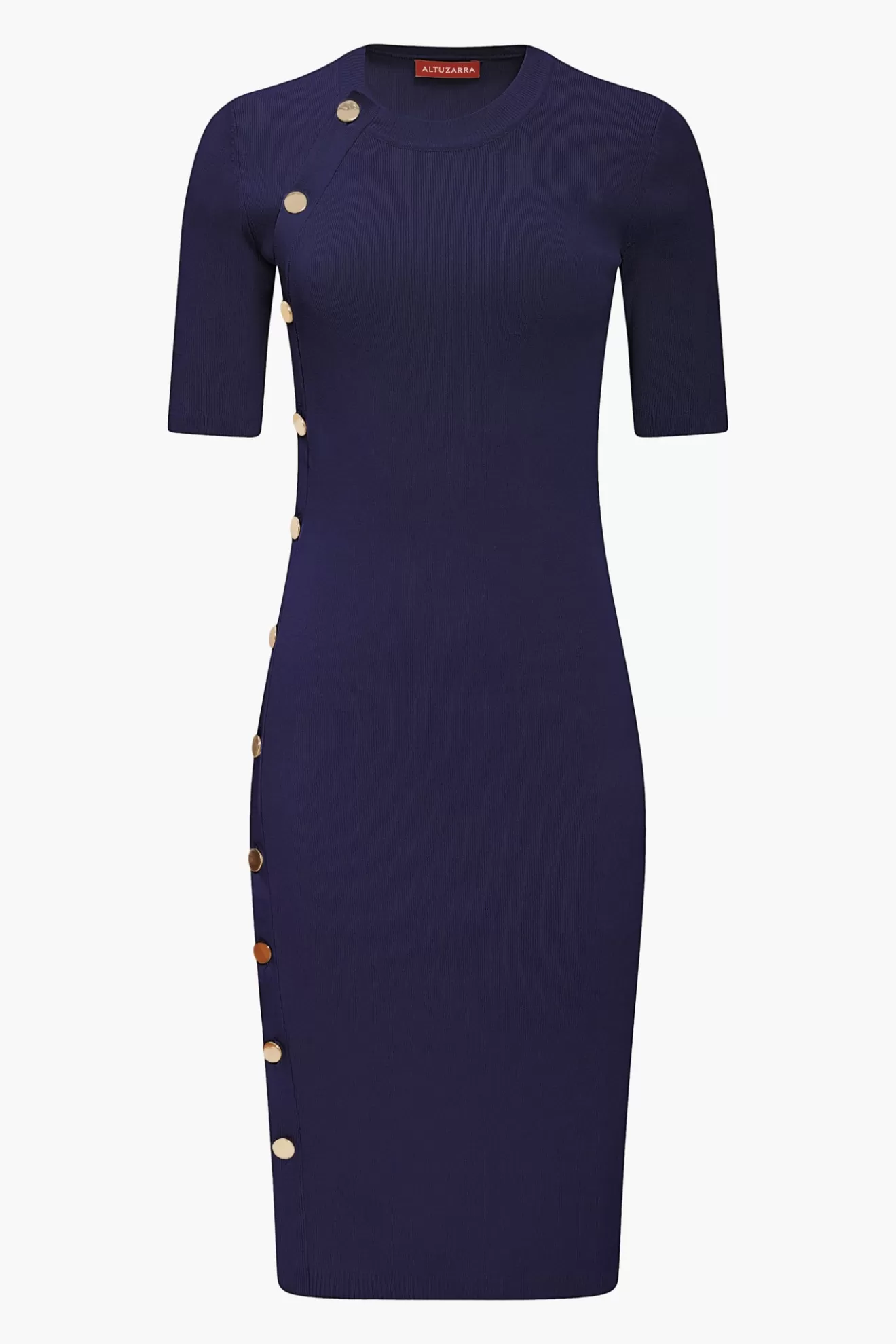 Sale Altuzarra Minamoto Knit Dress BerryBlue