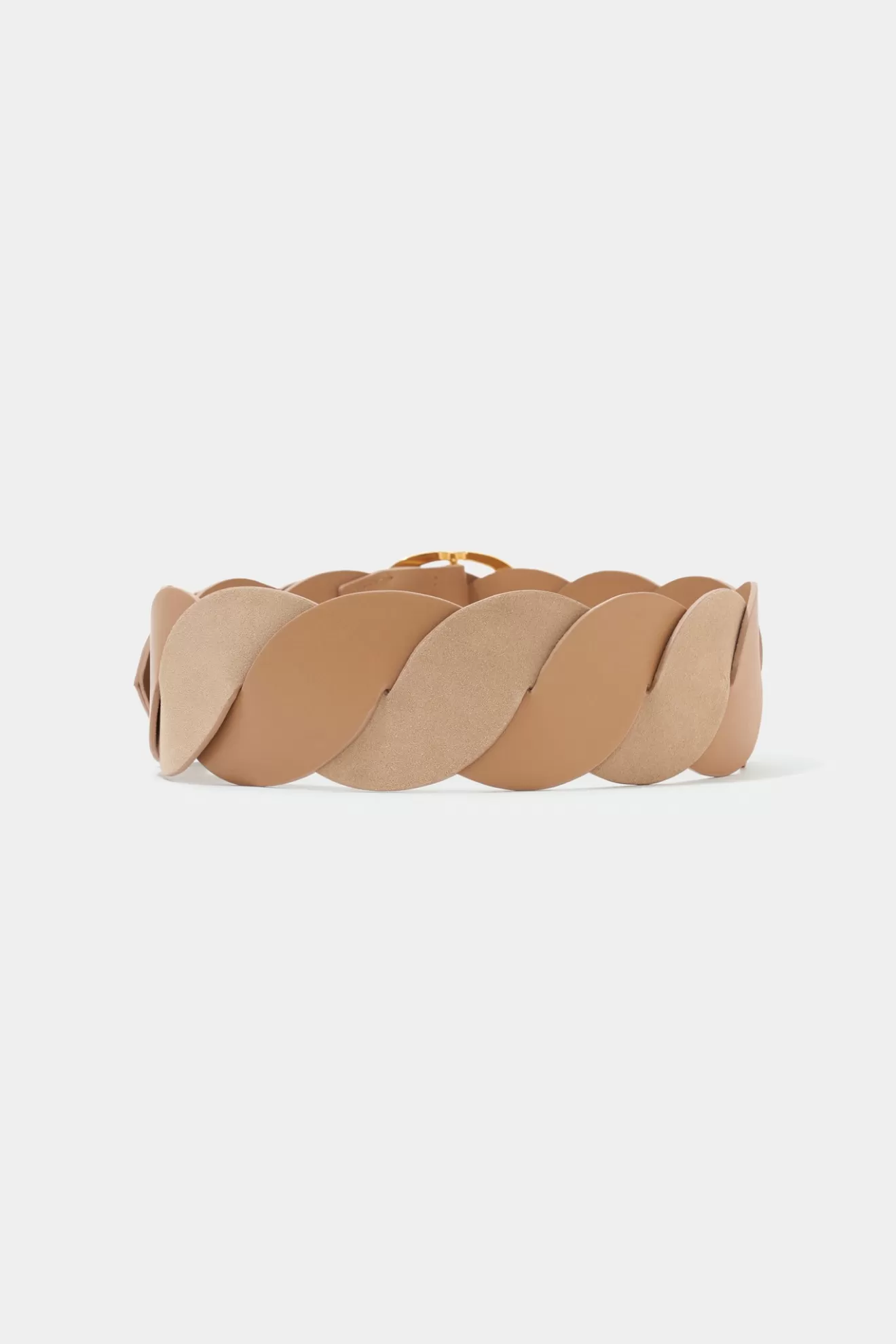 Shop Altuzarra Twist Braid Belt Cappuccino