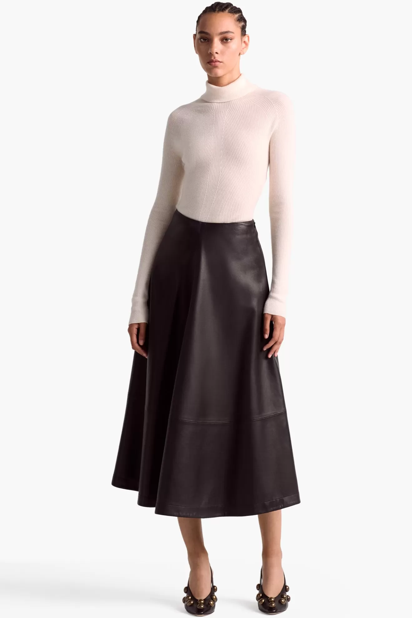 Store Altuzarra Varda Skirt BlackLeather