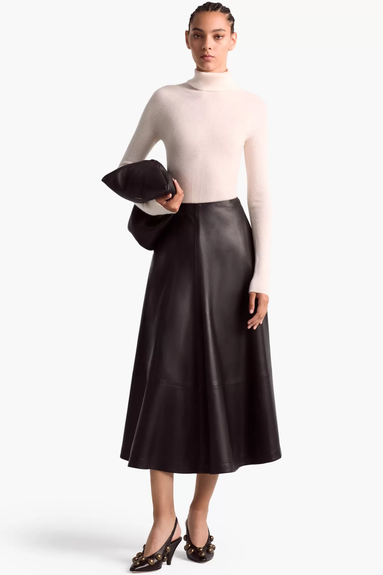 Store Altuzarra Varda Skirt BlackLeather