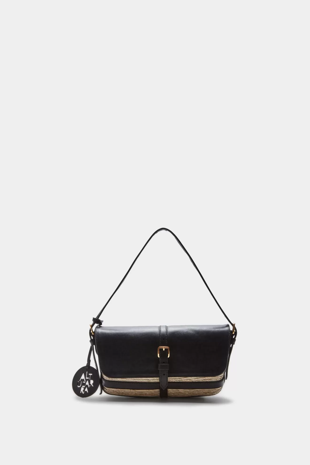 Best Sale Altuzarra Watermill Shoulder Leather Flap Natural/Black